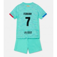 Dječji Nogometni Dres Barcelona Ferran Torres #7 Rezervni 2023-24 Kratak Rukav (+ Kratke hlače)